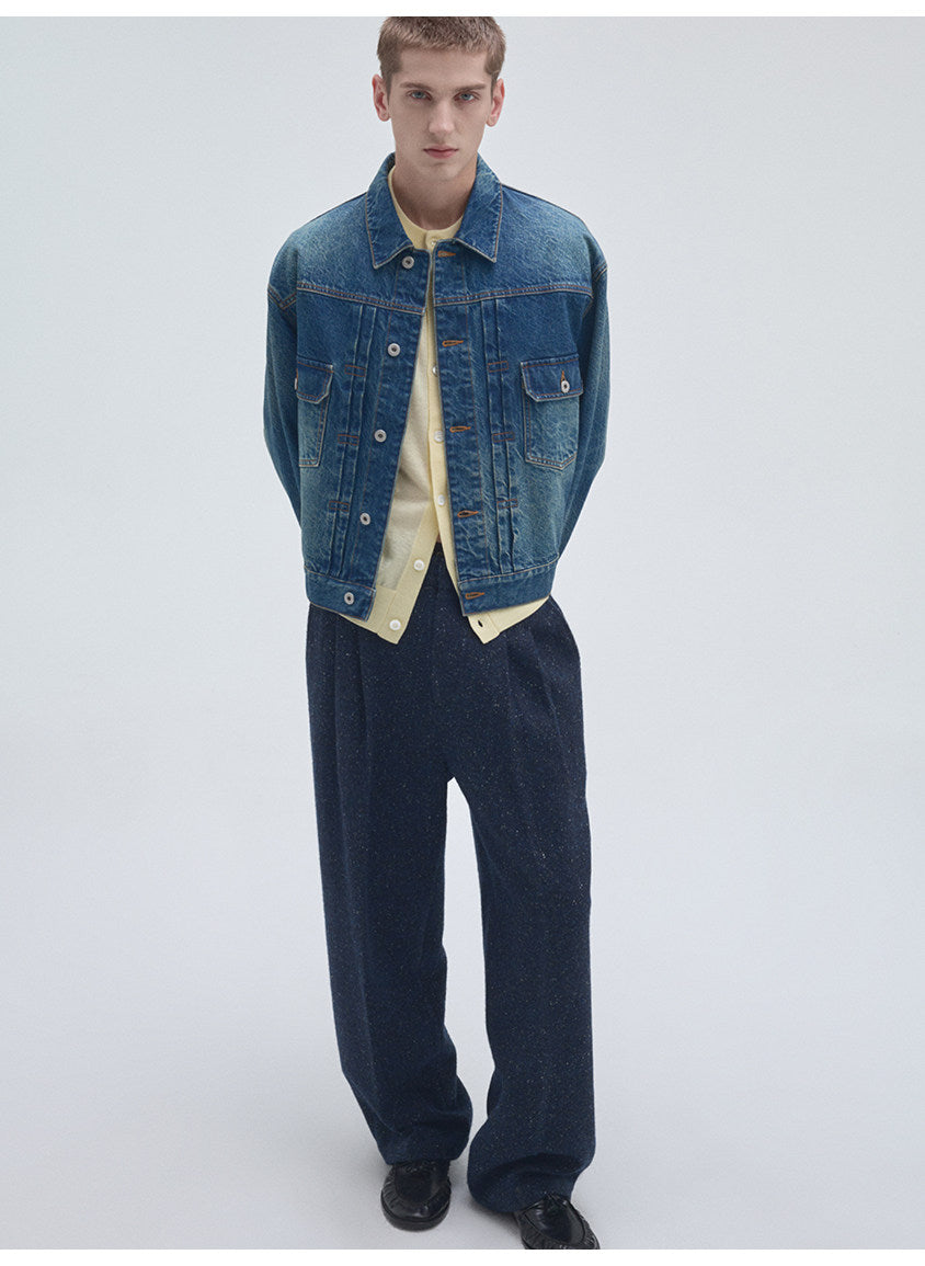 Vintage-Wash Denim Jacket