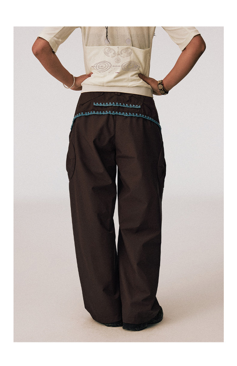 Hand-Knitted Cocoon-Shaped Casual Pants