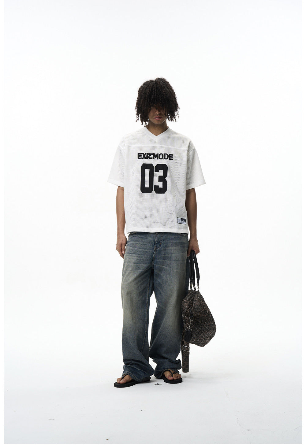 Mesh Hole Loose Fit T-shirt