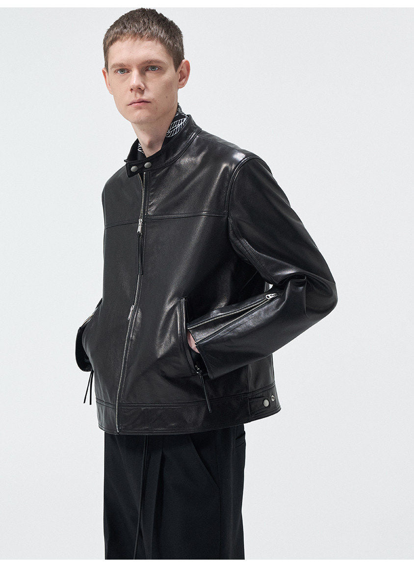 Imported Leather Short Jacket