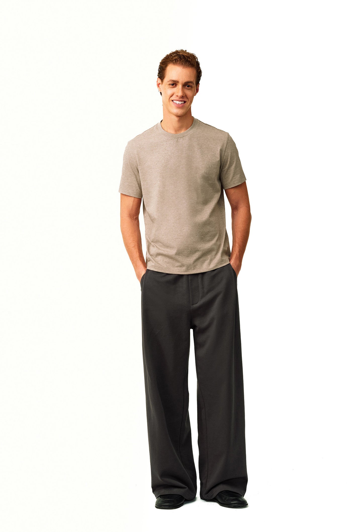 Side-Pleated Sweatpants