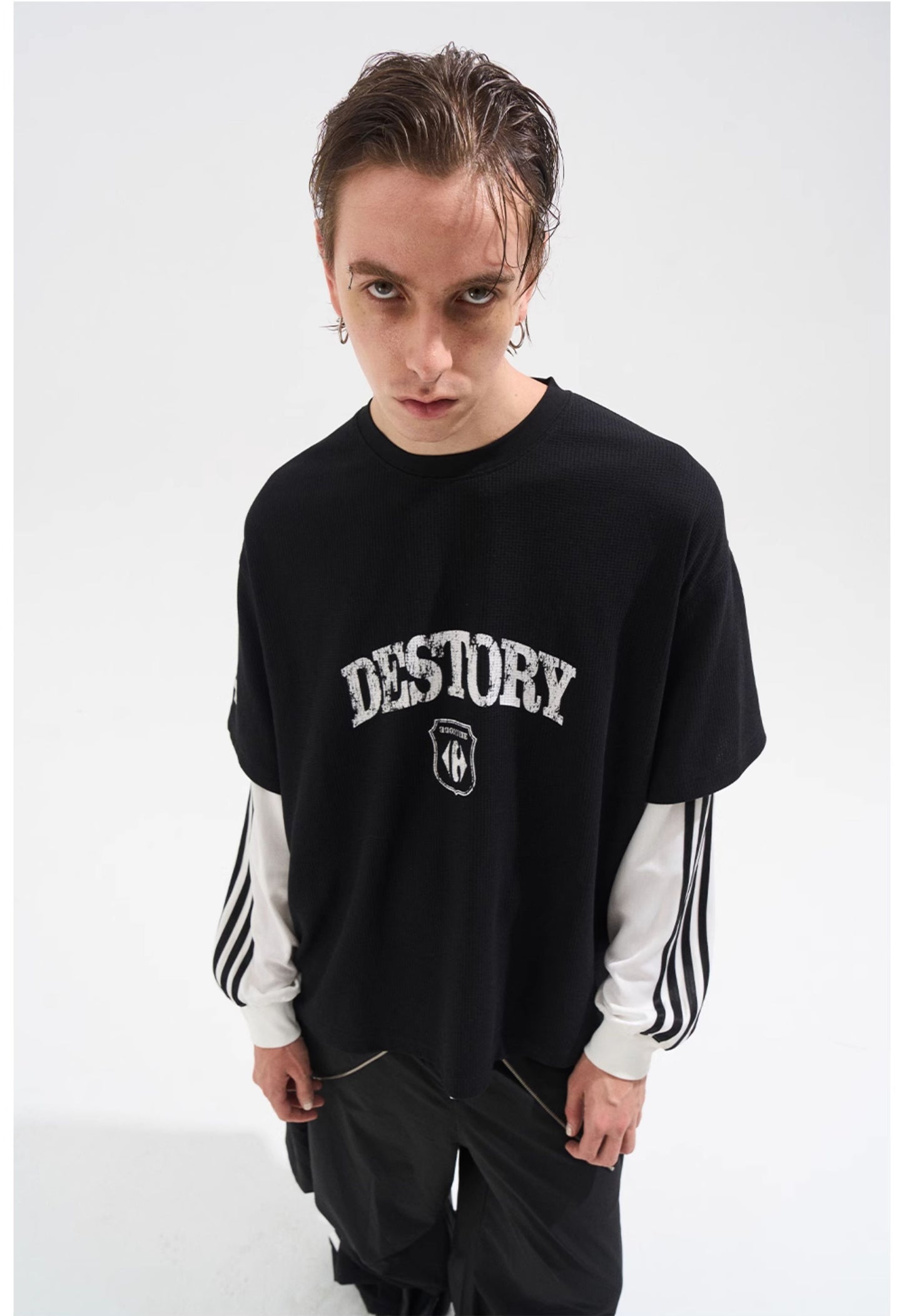 Fake Two-Piece Stitch T-Shirt