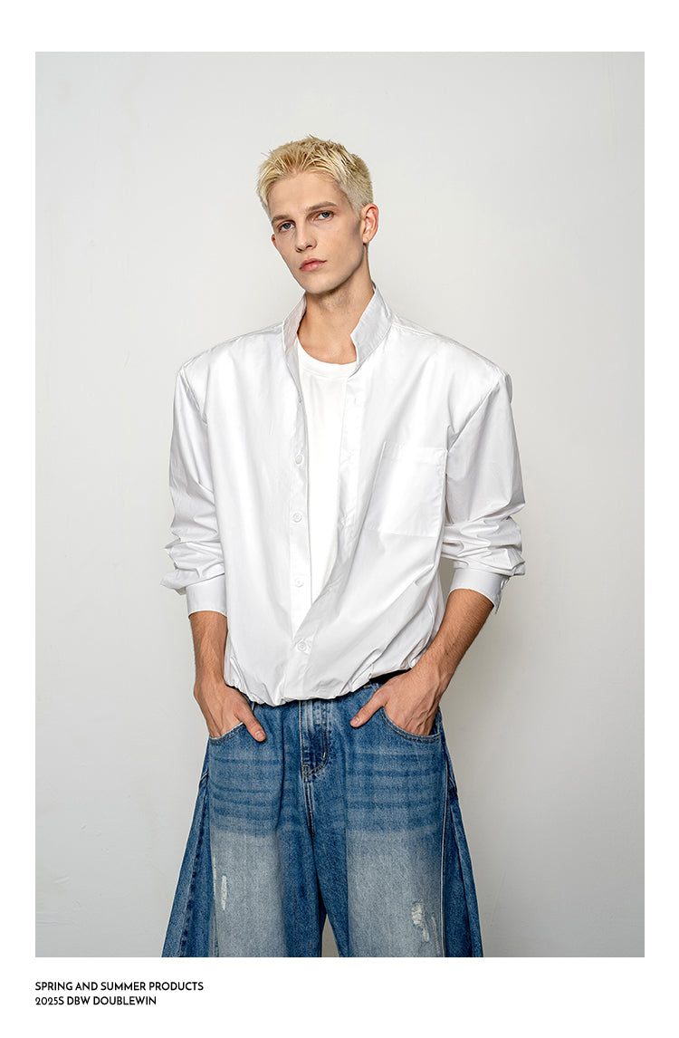 Wide-shoulder shirt