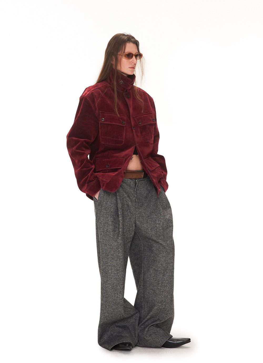 Multi-Pocket Stand-Collar Jacket