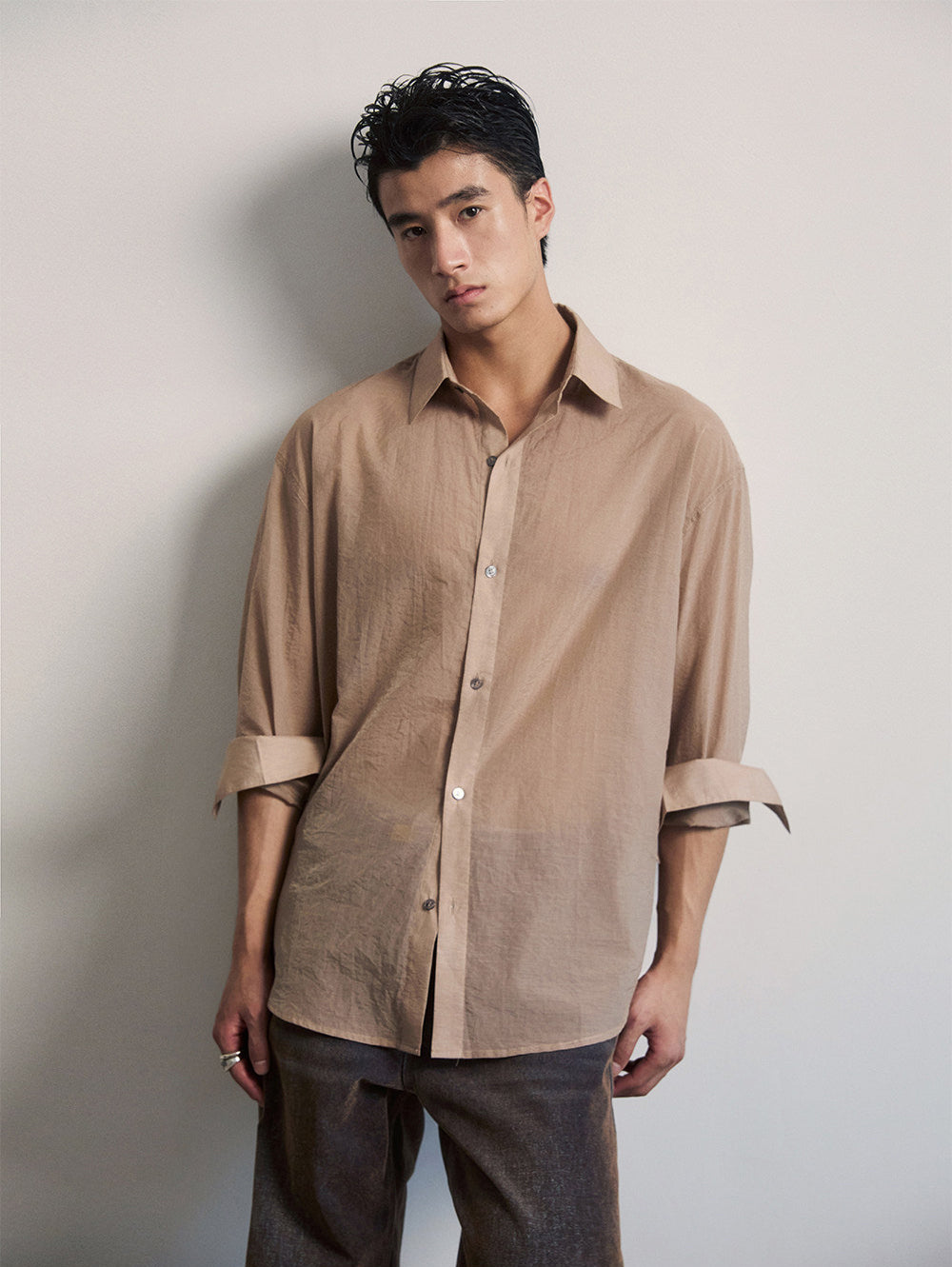 Two-Tone Textured Shirt