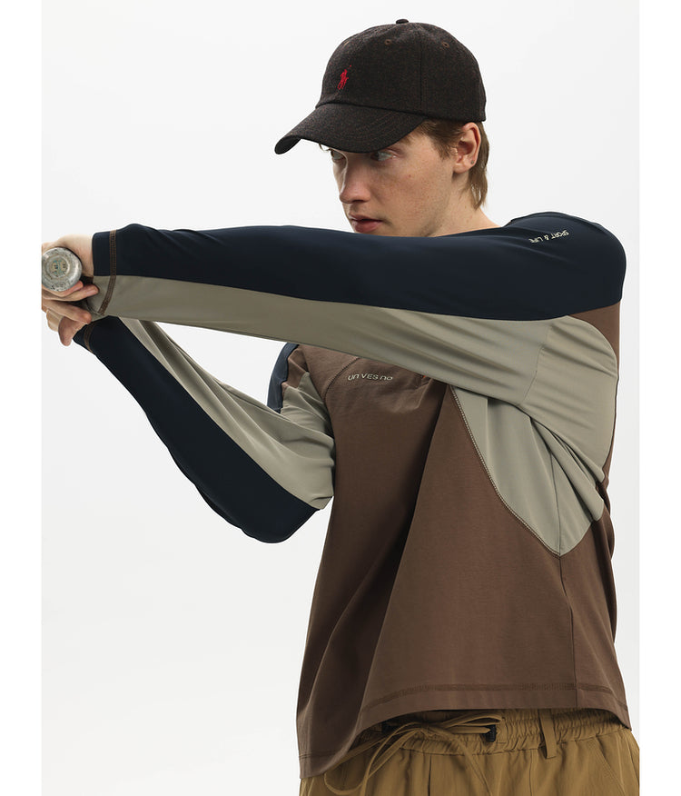 Contrast color sports T-shirt