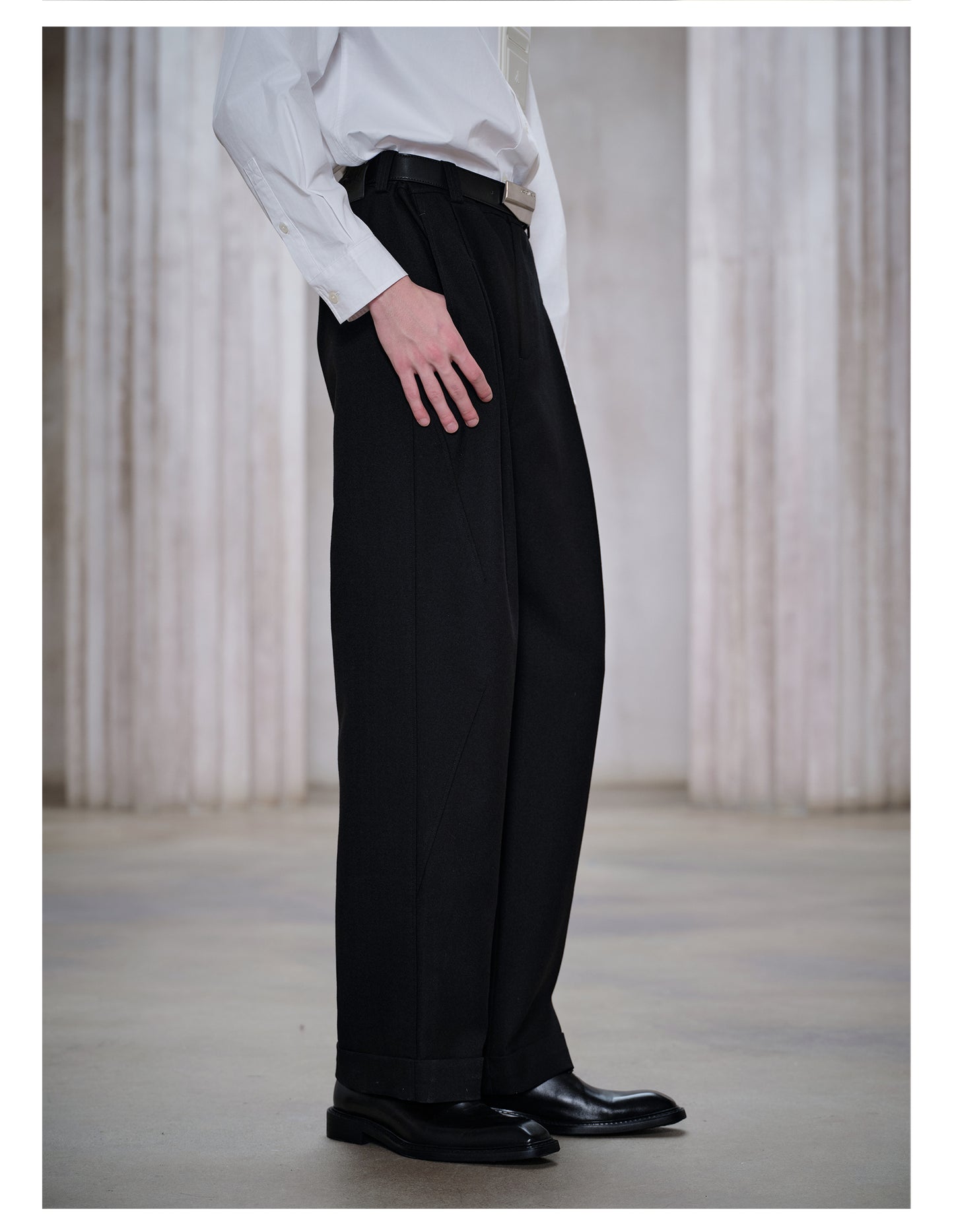 Wool Straight Pants