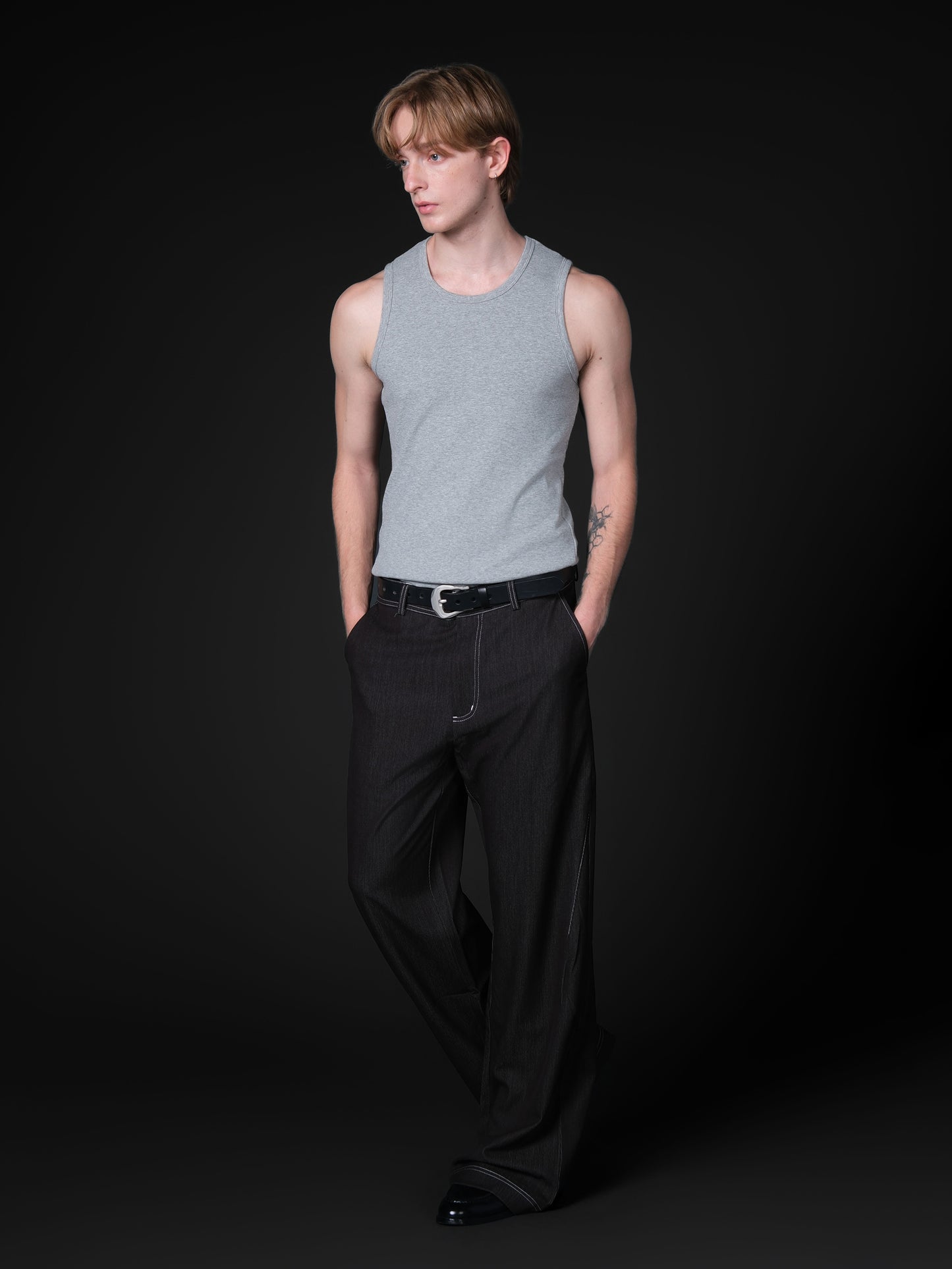 Slightly flared denim pants