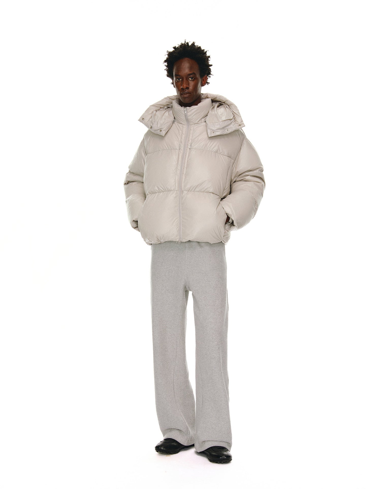 Detachable Hood Puffer Down Jacket