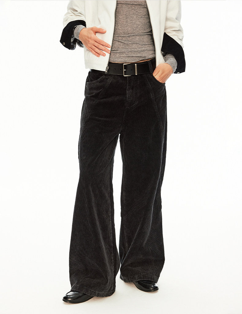 Deconstructed Washed Corduroy Pants