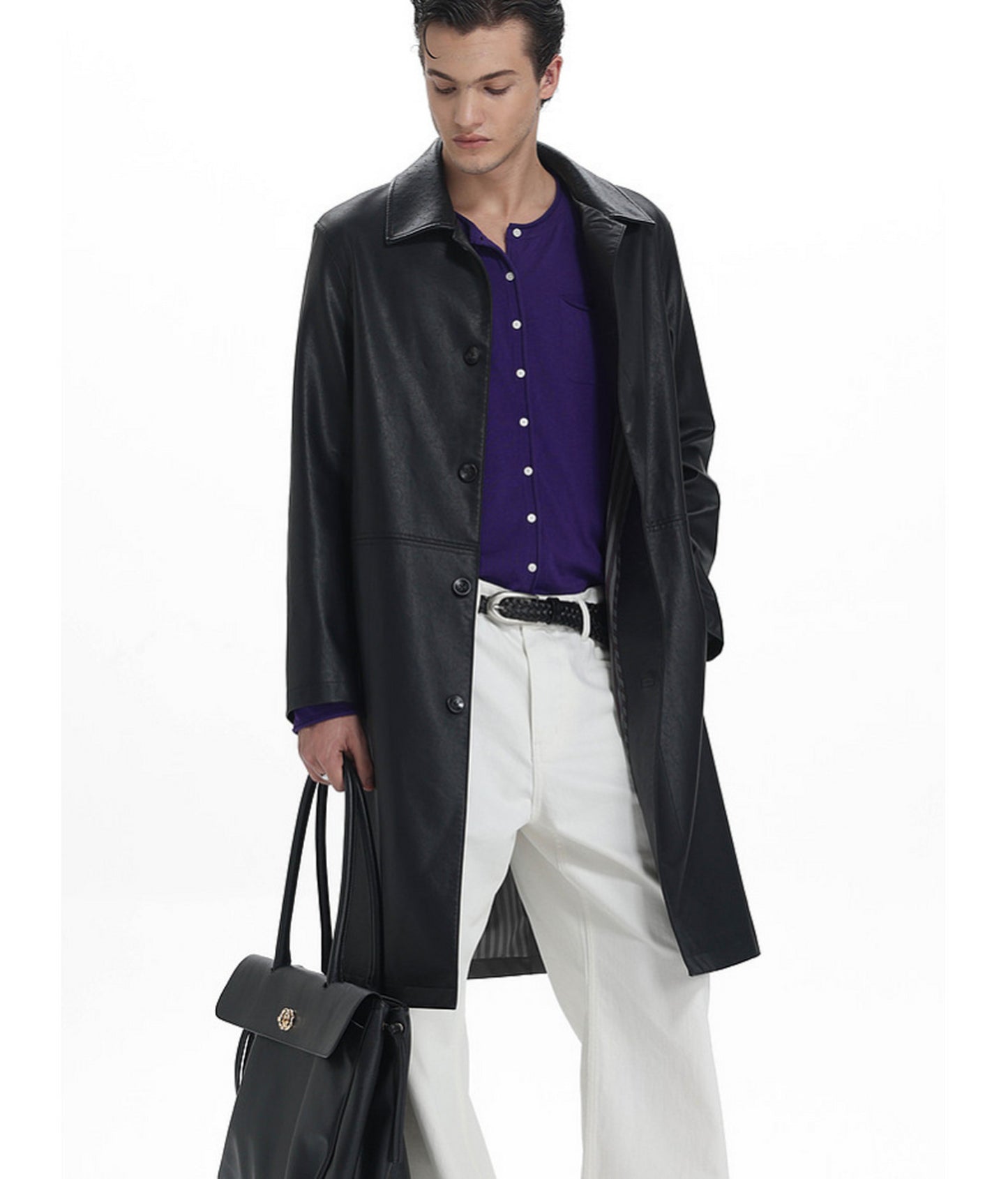 Faux Leather Coat