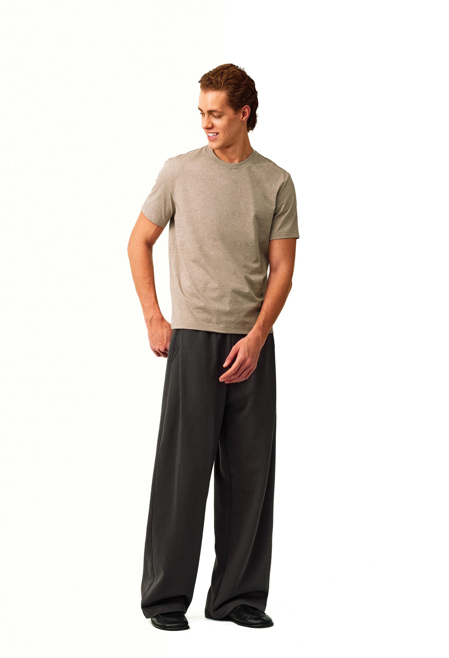 Side-Pleated Sweatpants