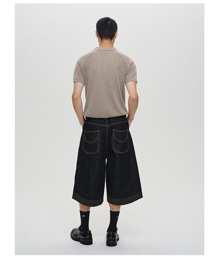 Original denim cropped pants