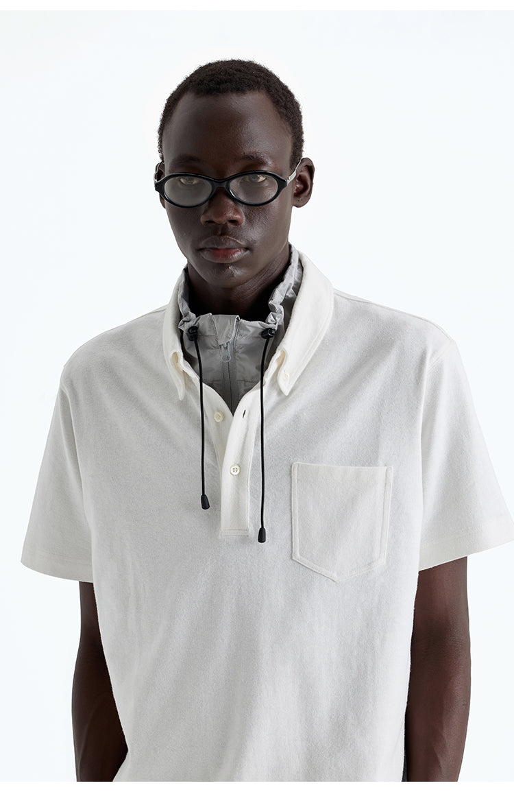 Cotton blend polo shirt