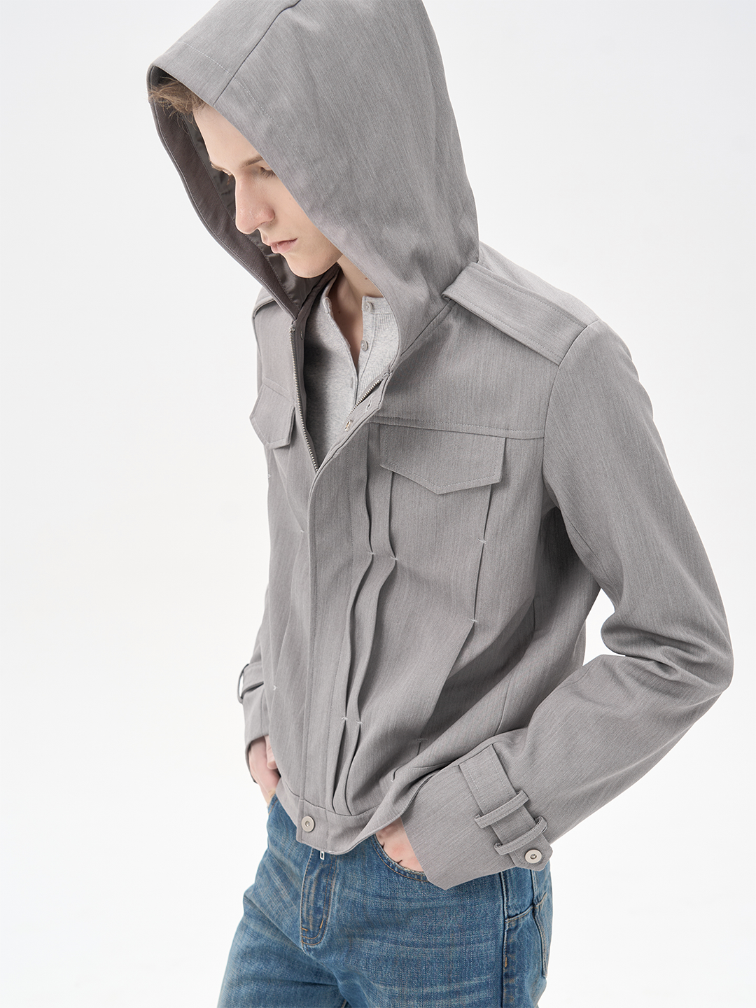 Hooded Suit Jacket