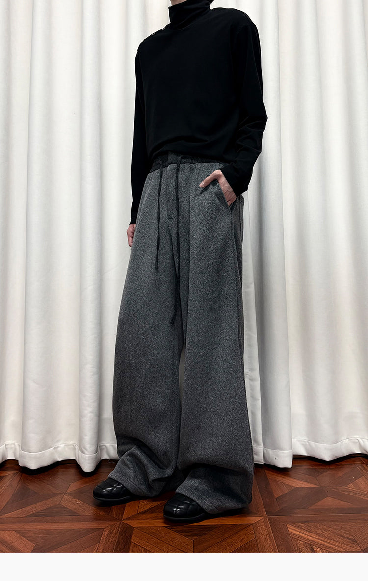 Wool Straight Pants