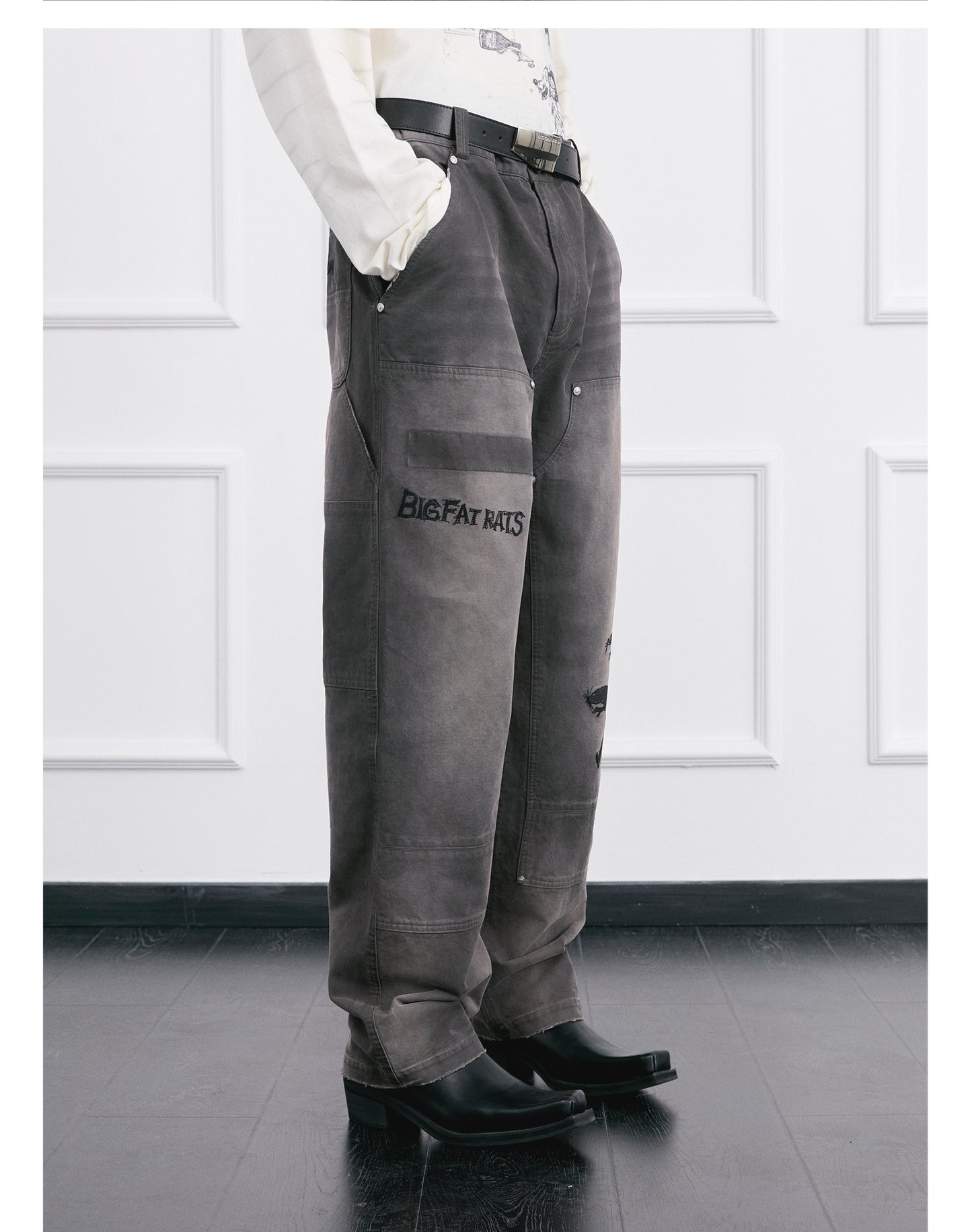 Embroidered Casual Pants