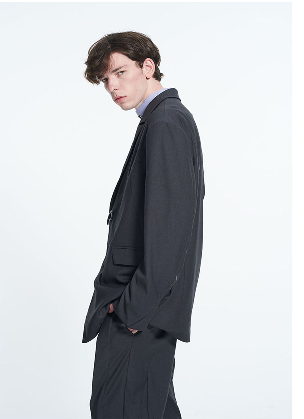 Casual blazer with zipper
