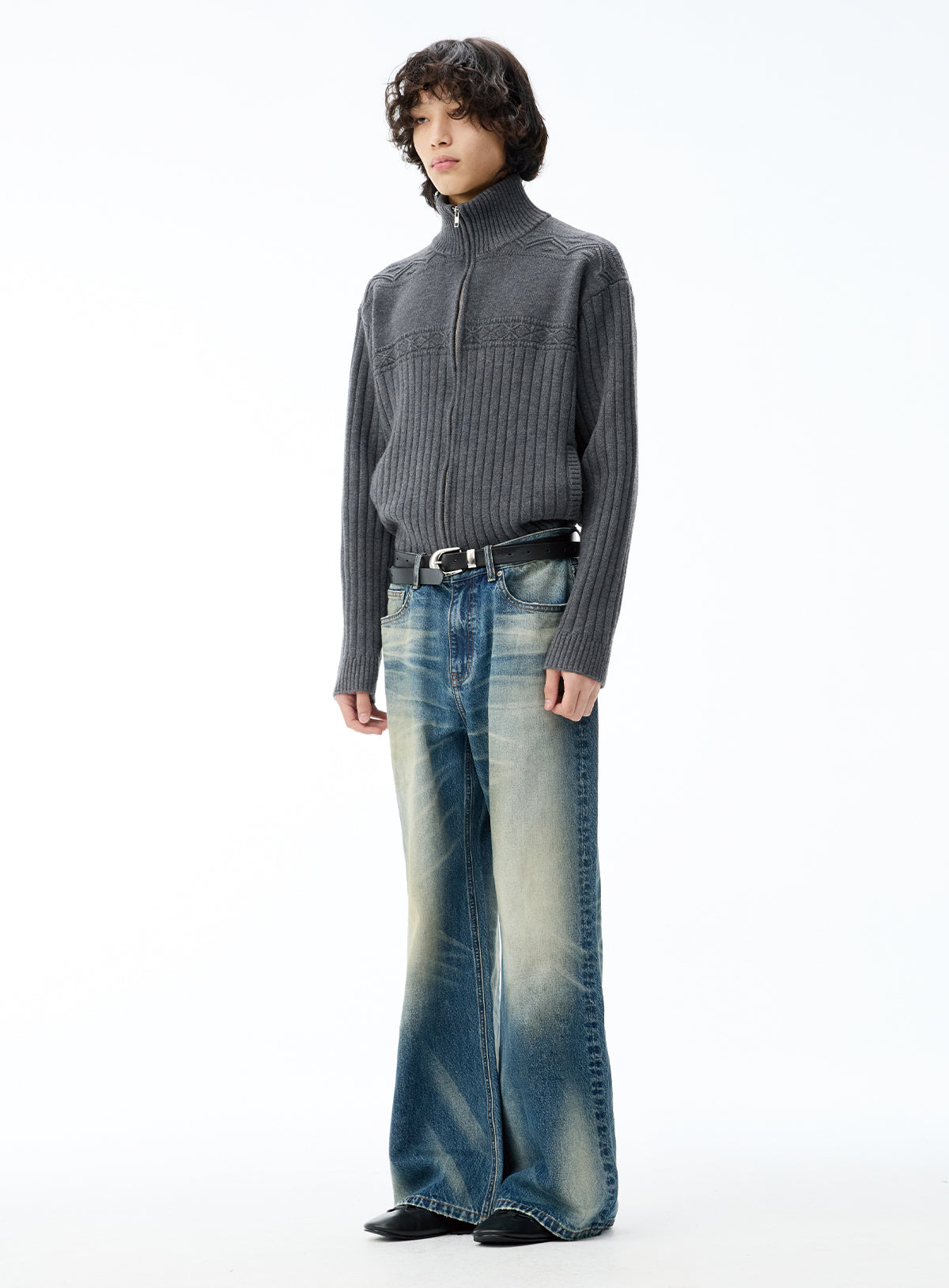 Rib Jacquard Cardigan