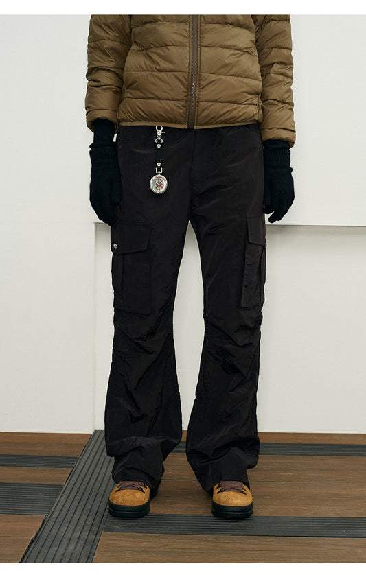 Liquid Metal Nylon Cargo Pants