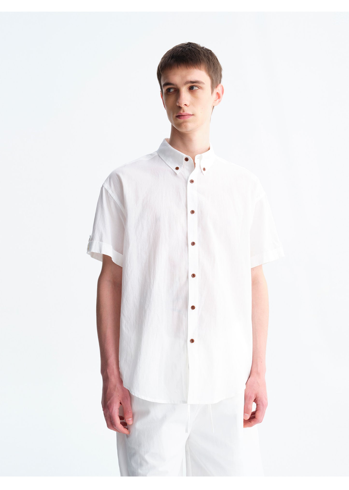 Shirt with Turn-Up Cuffs