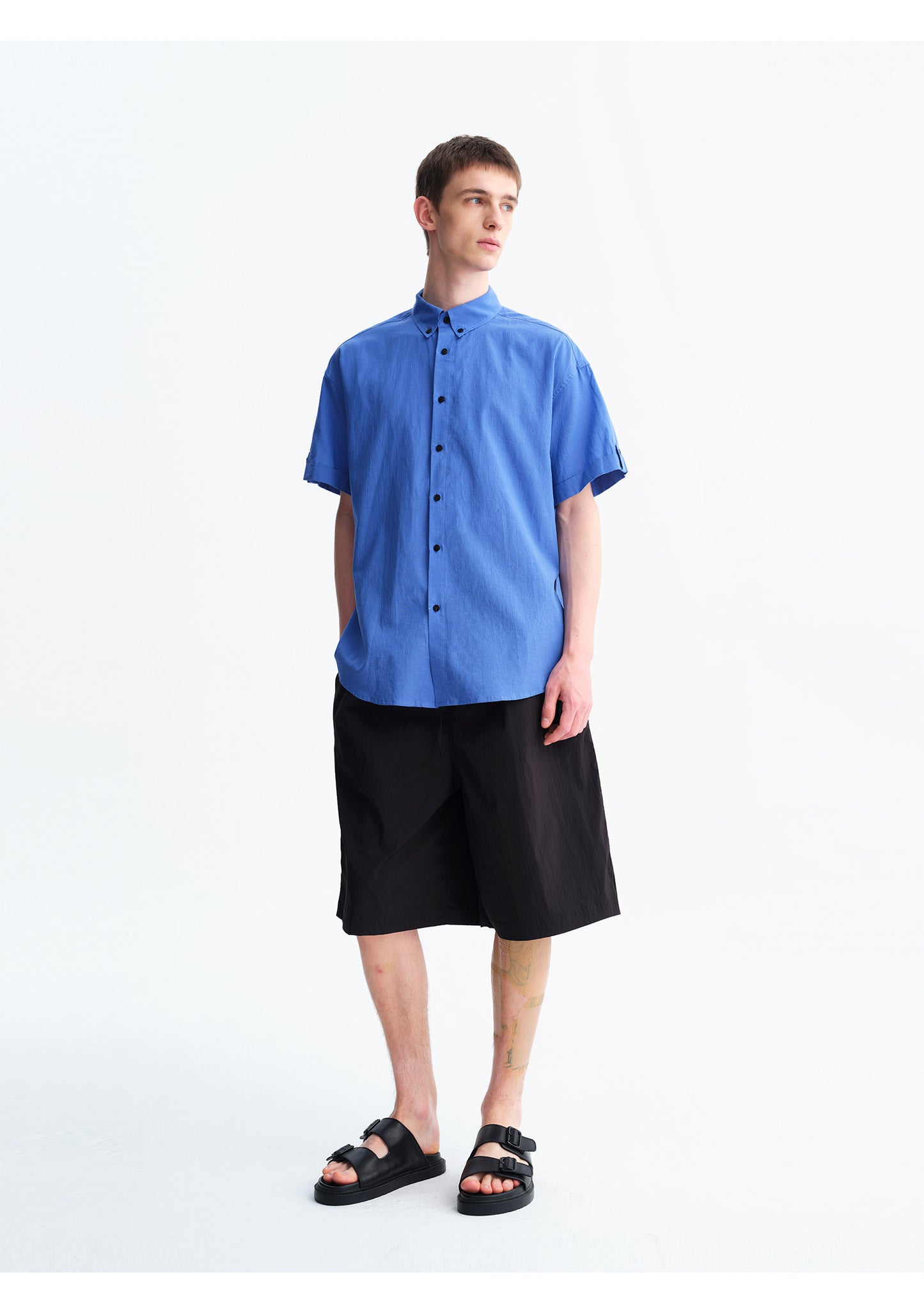 Shirt with Turn-Up Cuffs