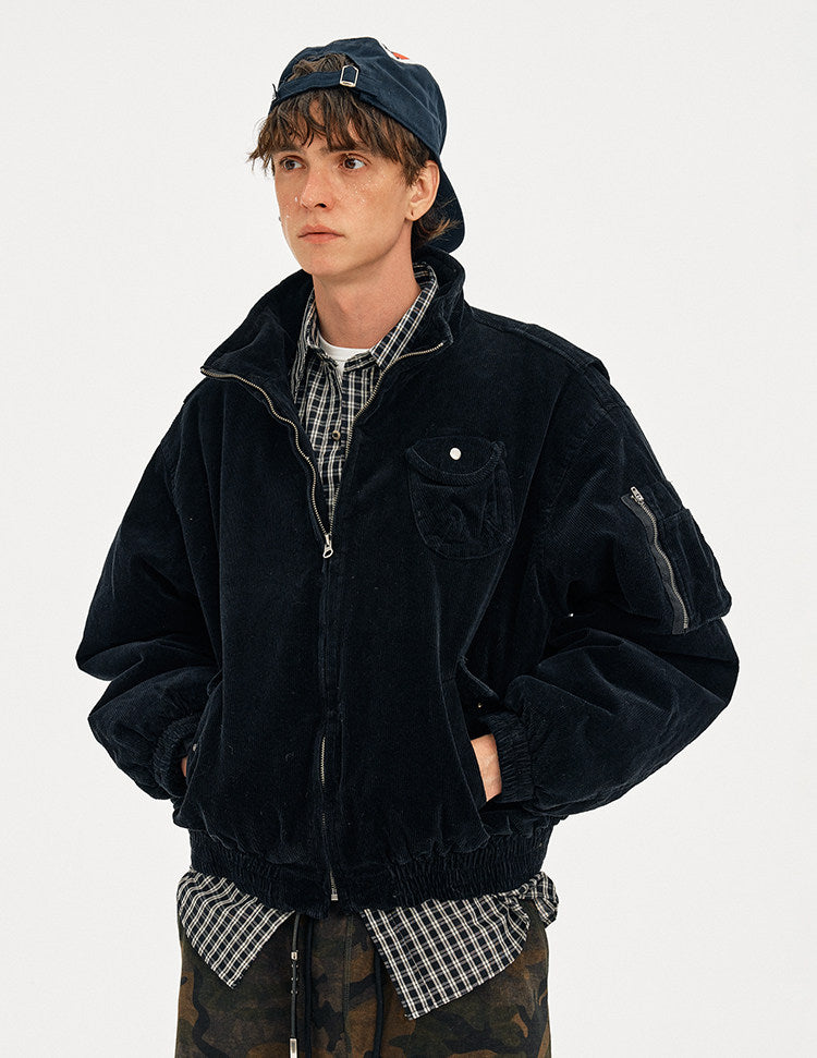 Stylish Corduroy Workwear Jacket