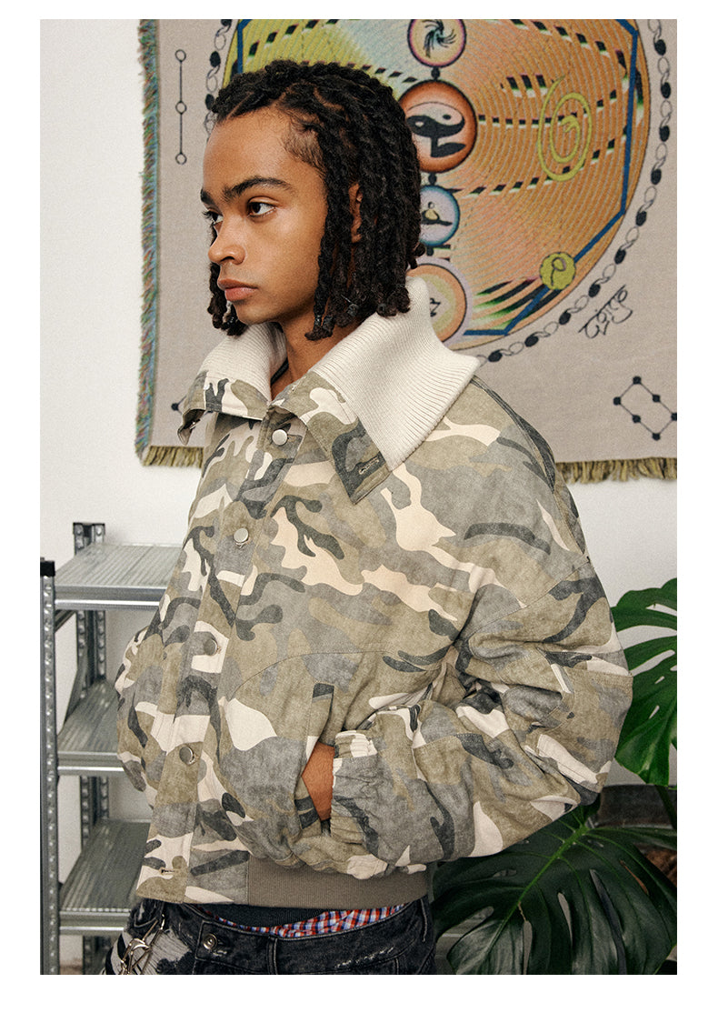 White noise camouflage jacket