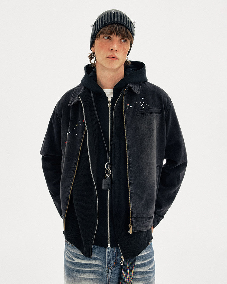 Wash-Processed Street Jacket