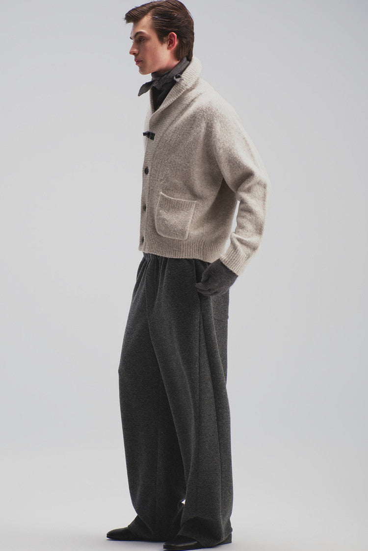 Loose-fitting Short Knit Cardigan