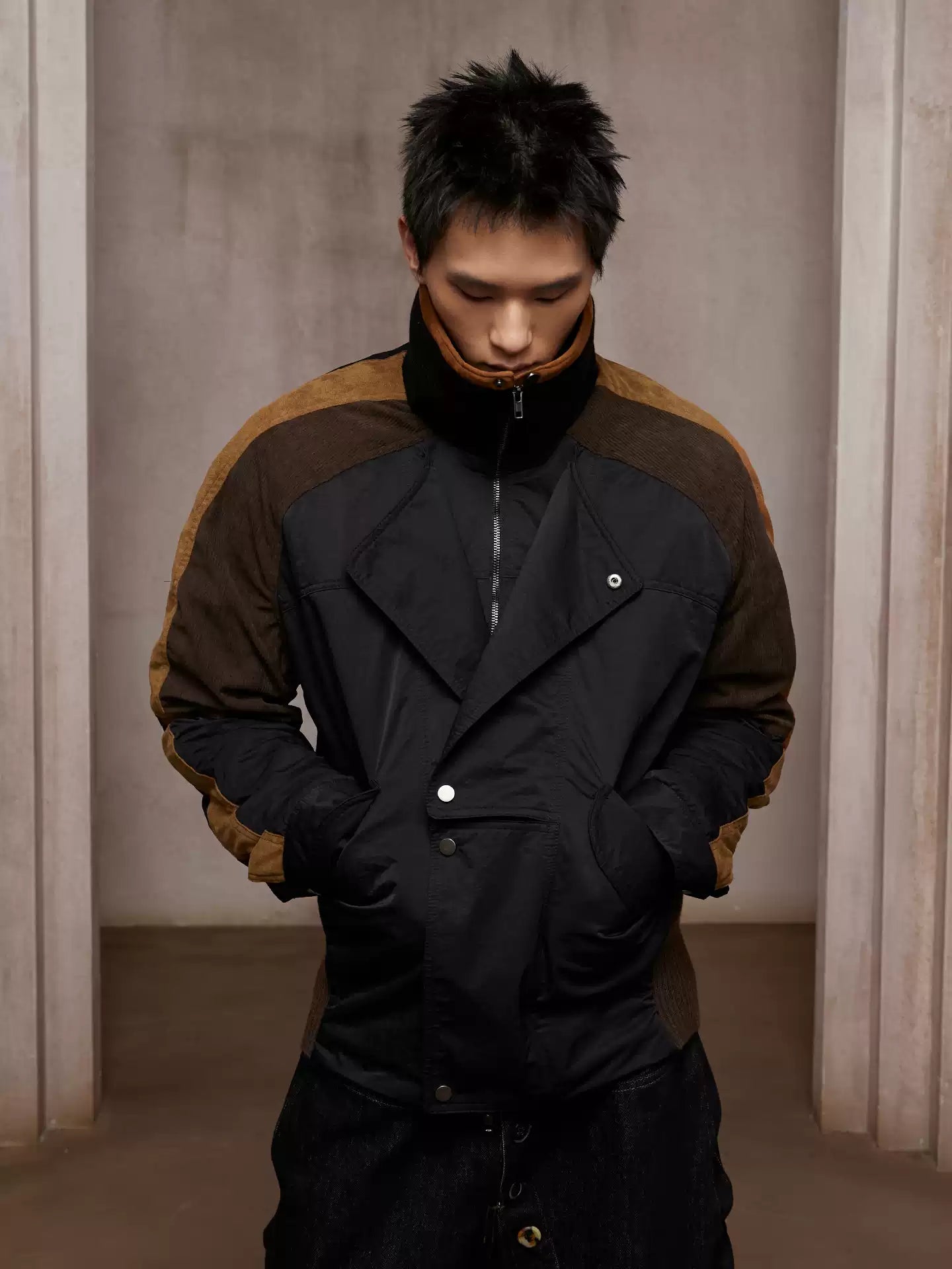 Street Style Double-Breasted Jacket
