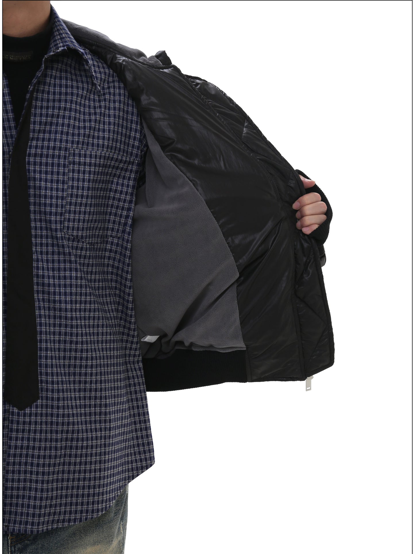 Thick jacket with fleece lining