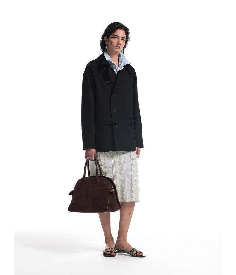 Minimalist silhouette casual jacket