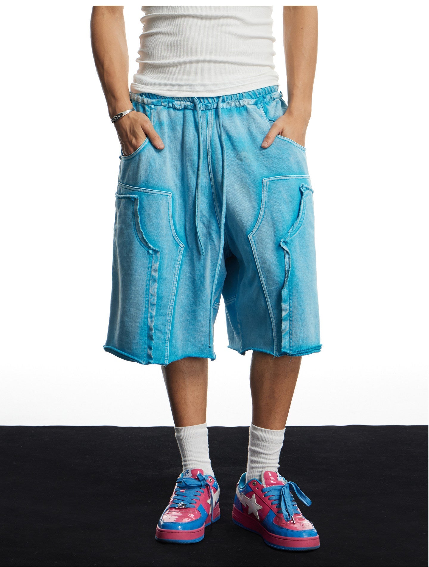 Deconstructed Wash Vintage Shorts