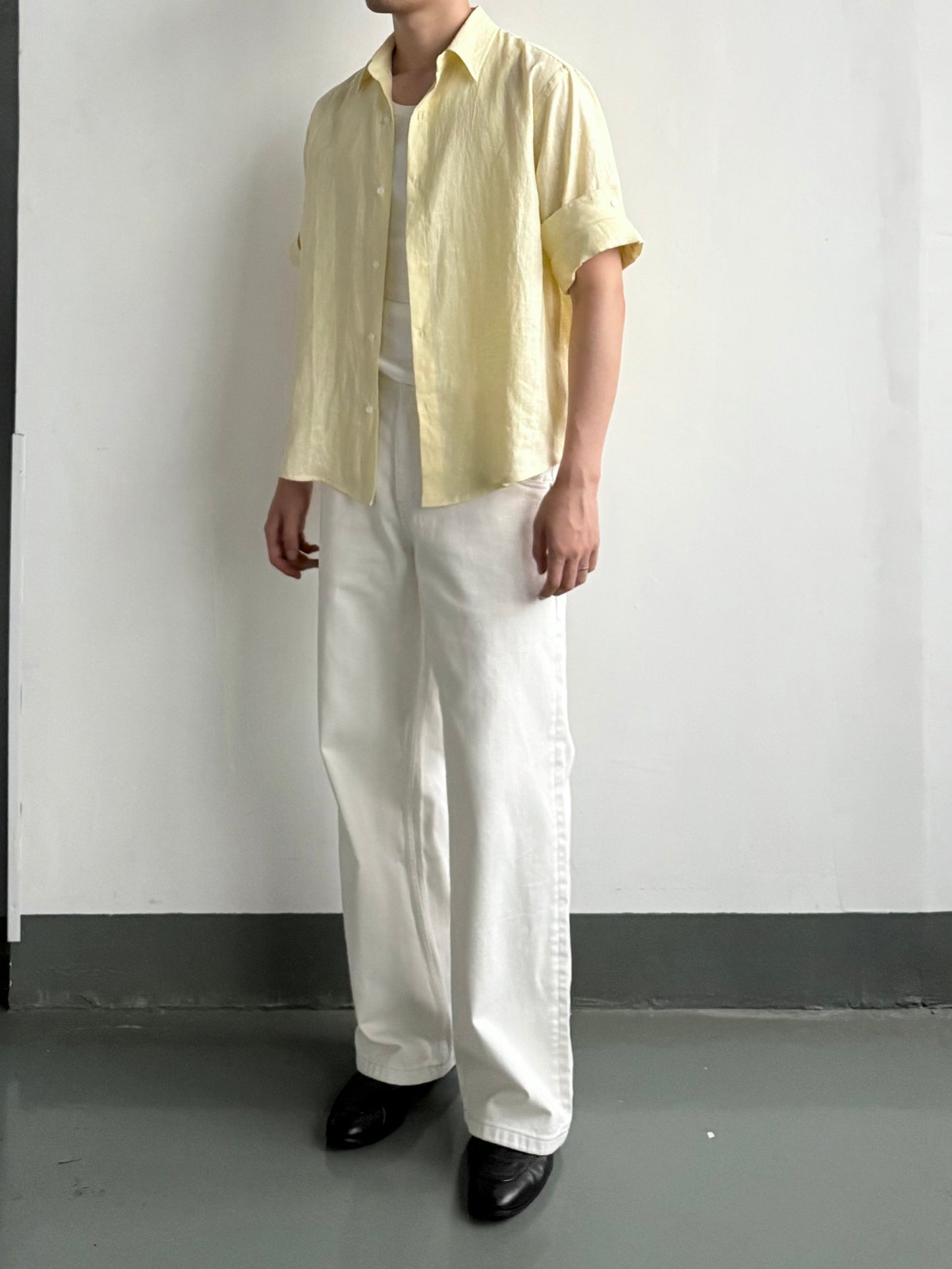 Shirt with Rolled-Up Sleeves