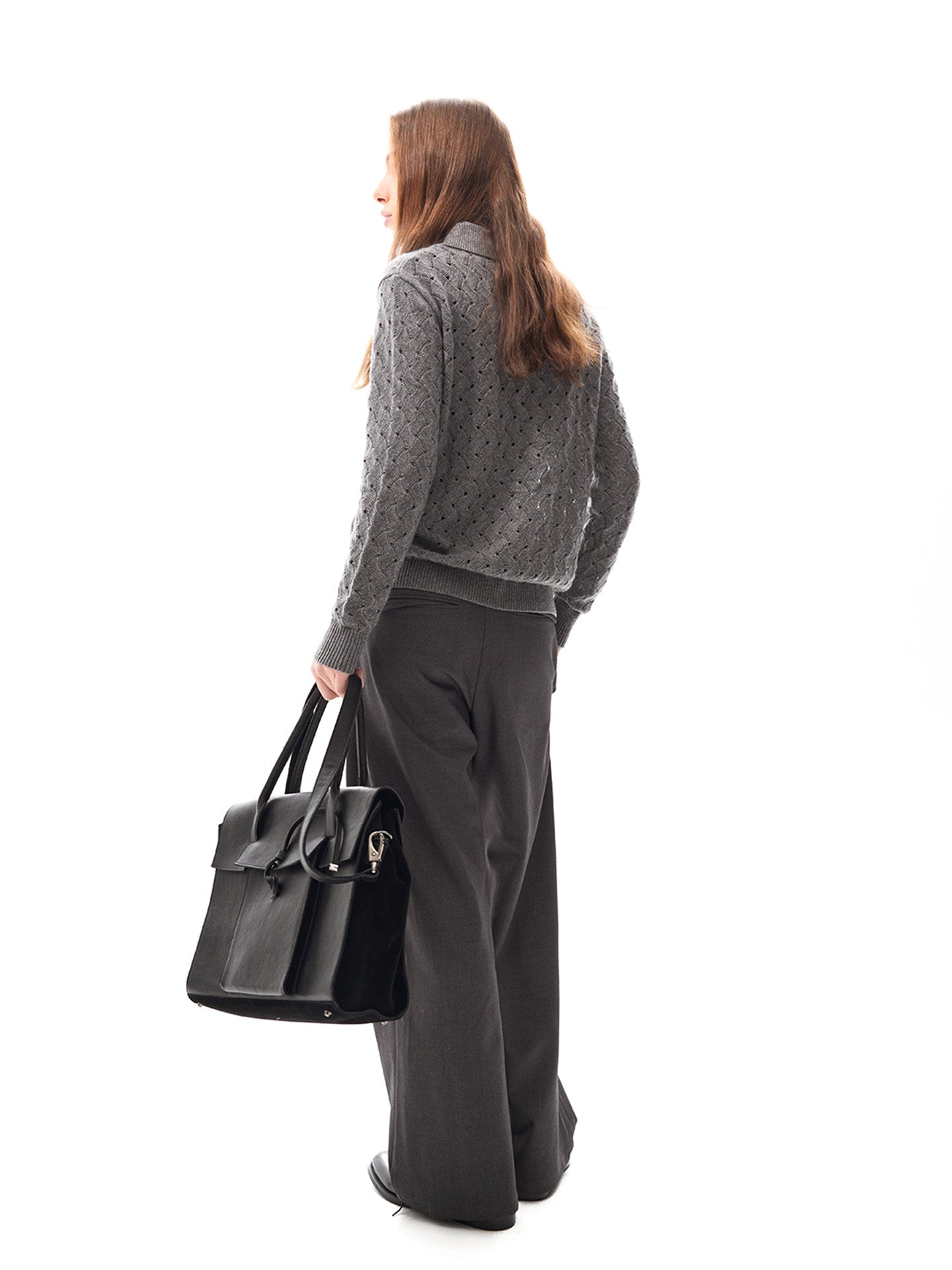 Medium-length lightweight knit cardigan