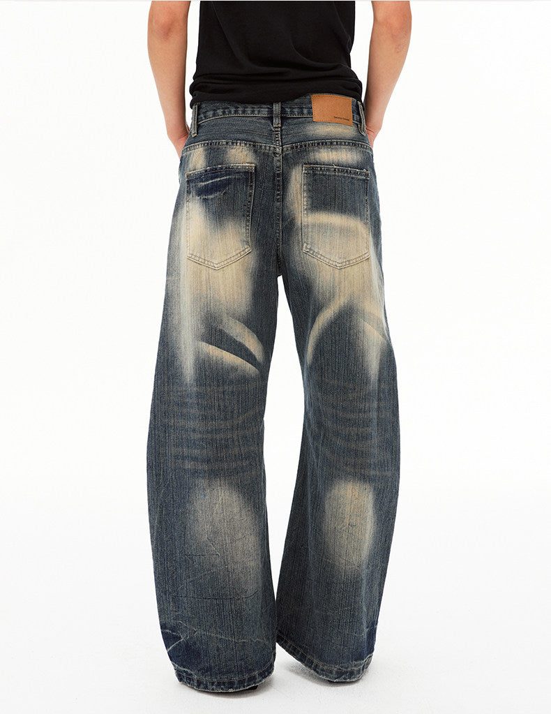 Vintage-style Washed Whiskey Jeans