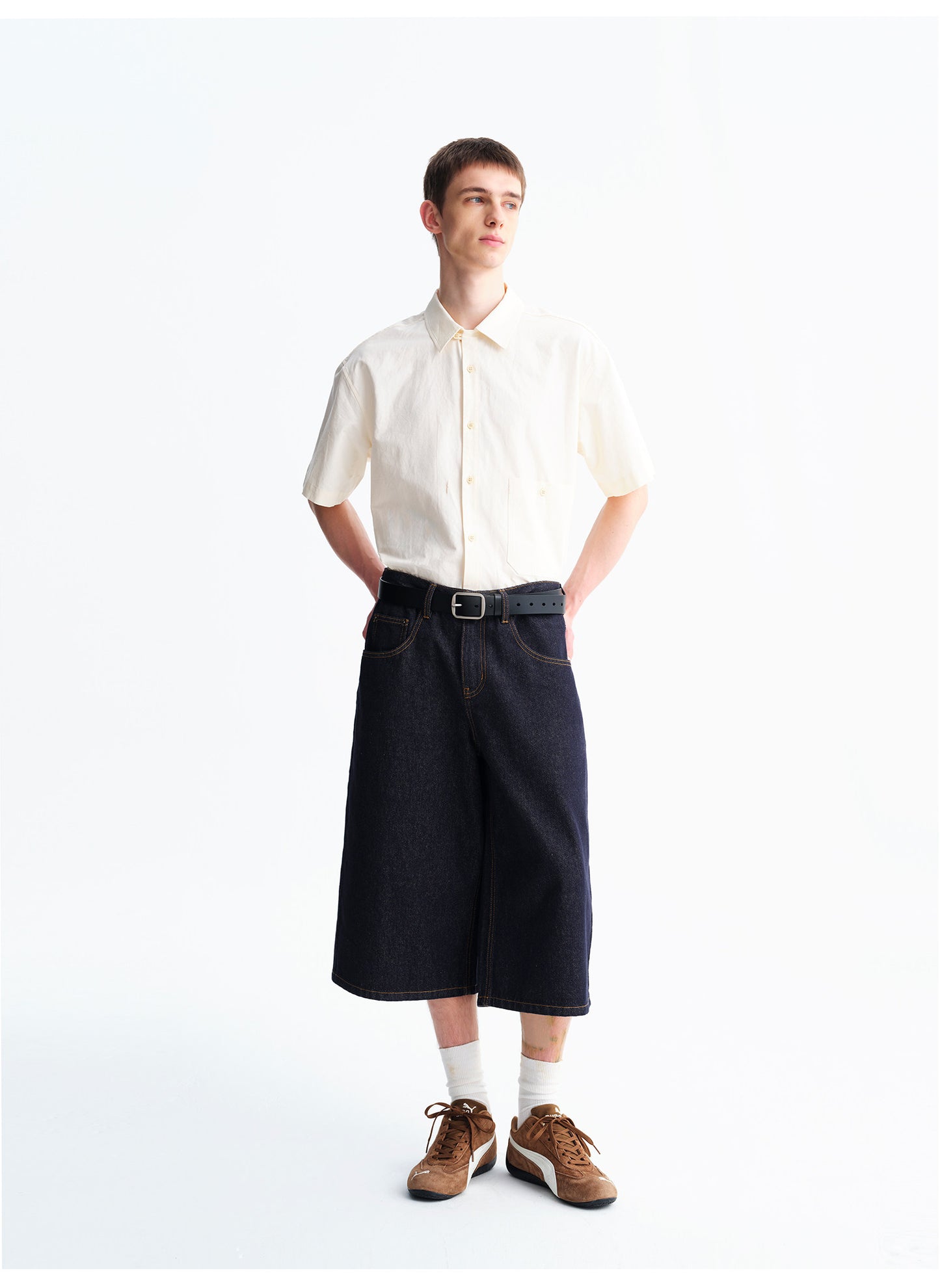 Matte Finish Solid-Color Shirt
