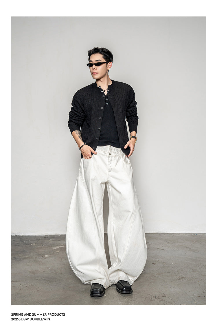 Stretch Cable-Knit Cardigan