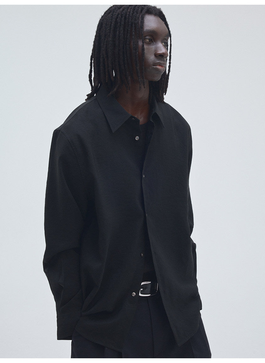 Lightweight Square-Collar Casual Shirt