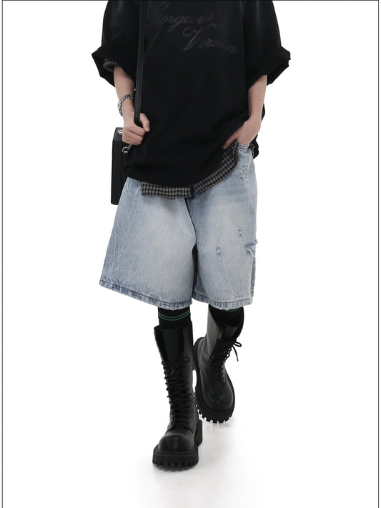 Loose-fitting straight shorts