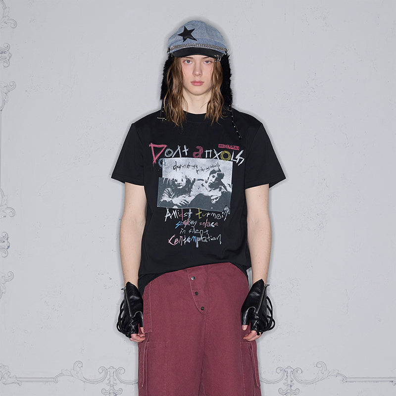 Graffiti Letter Print T-Shirt