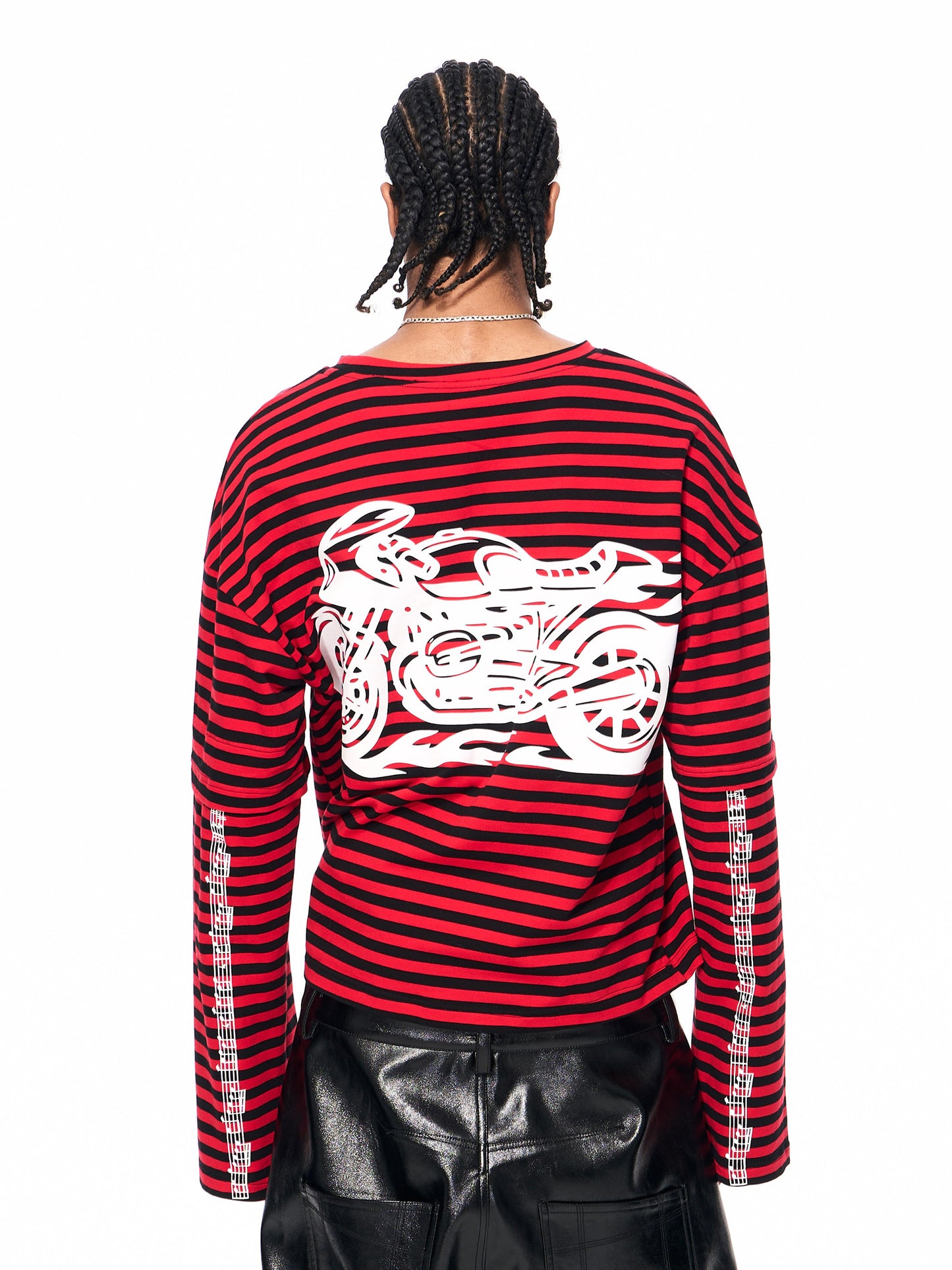 Motorcycle Print T-Shirt