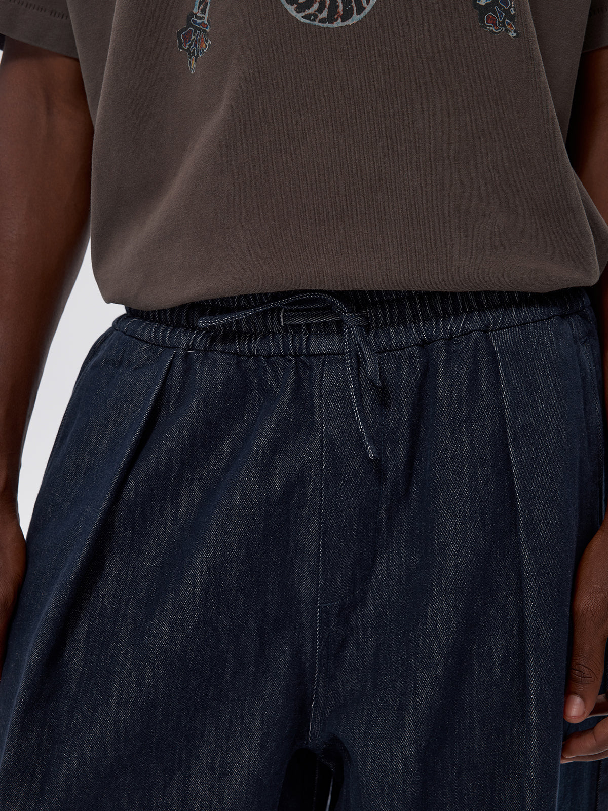 Paper Yarn Blend Denim Pants