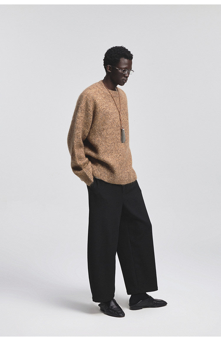 Mohair & Sheep Wool Crew Neck Knit