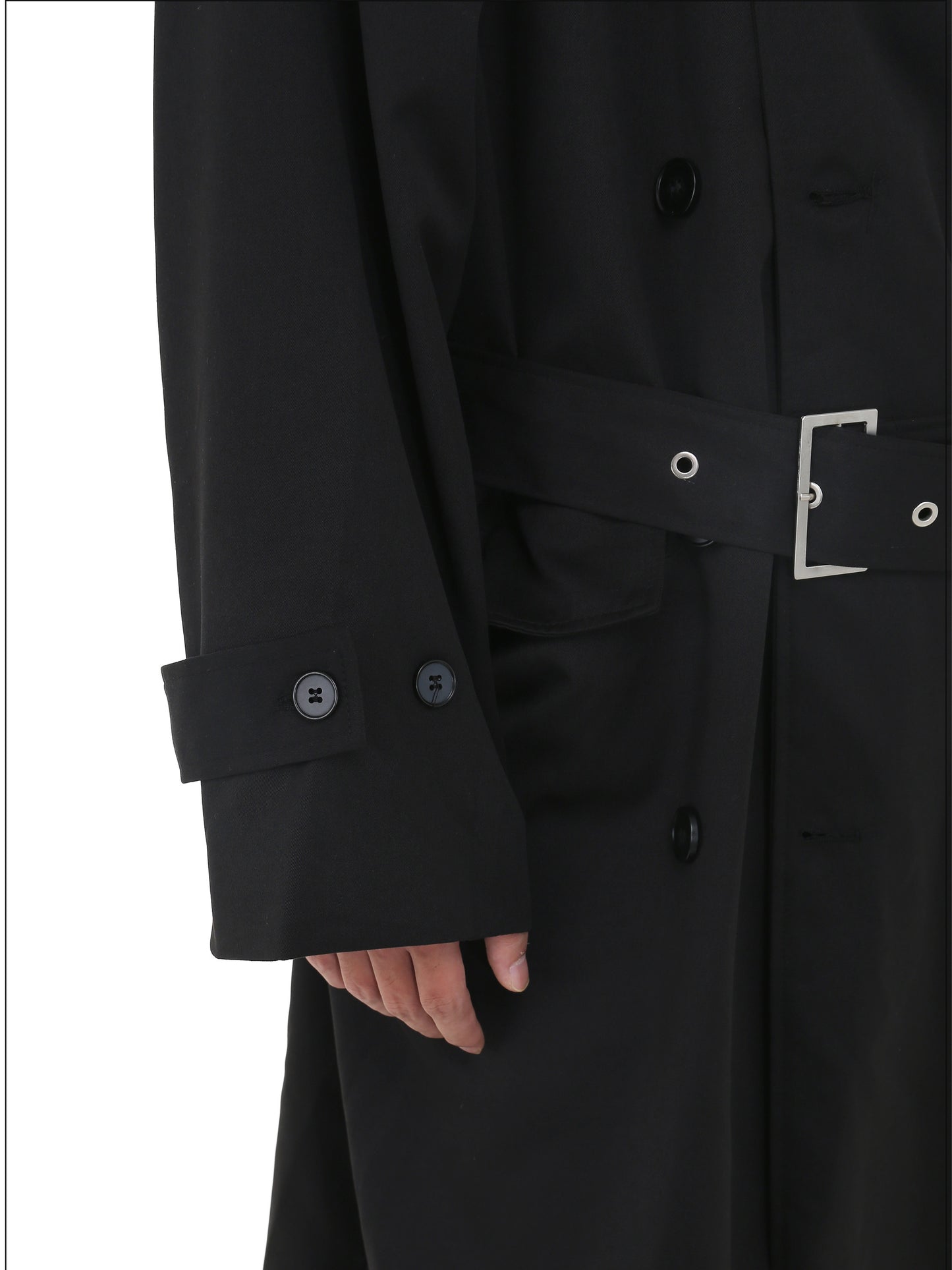 Long trench coat with hood