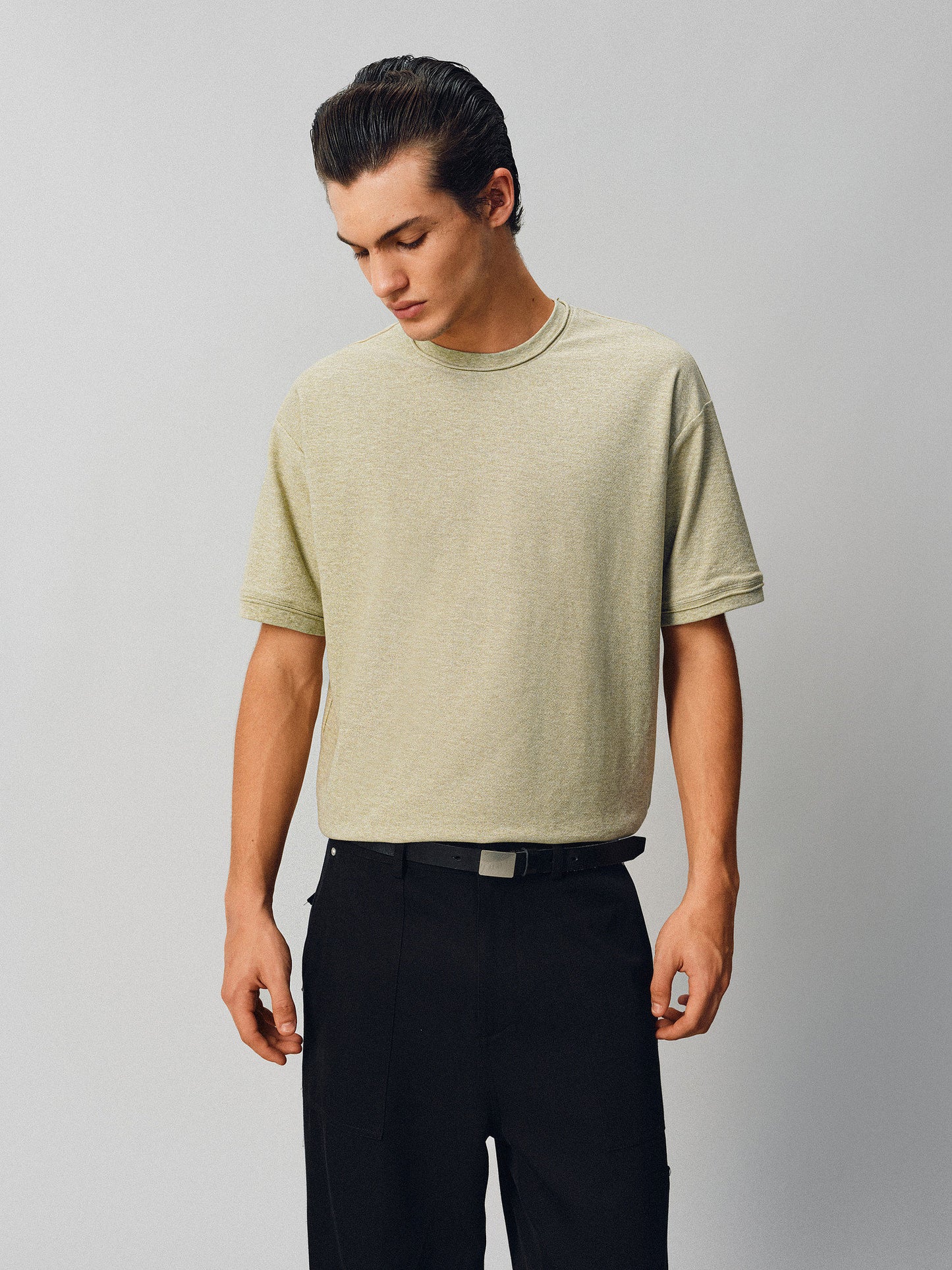 Basic Round-Neck Cotton T-Shirt