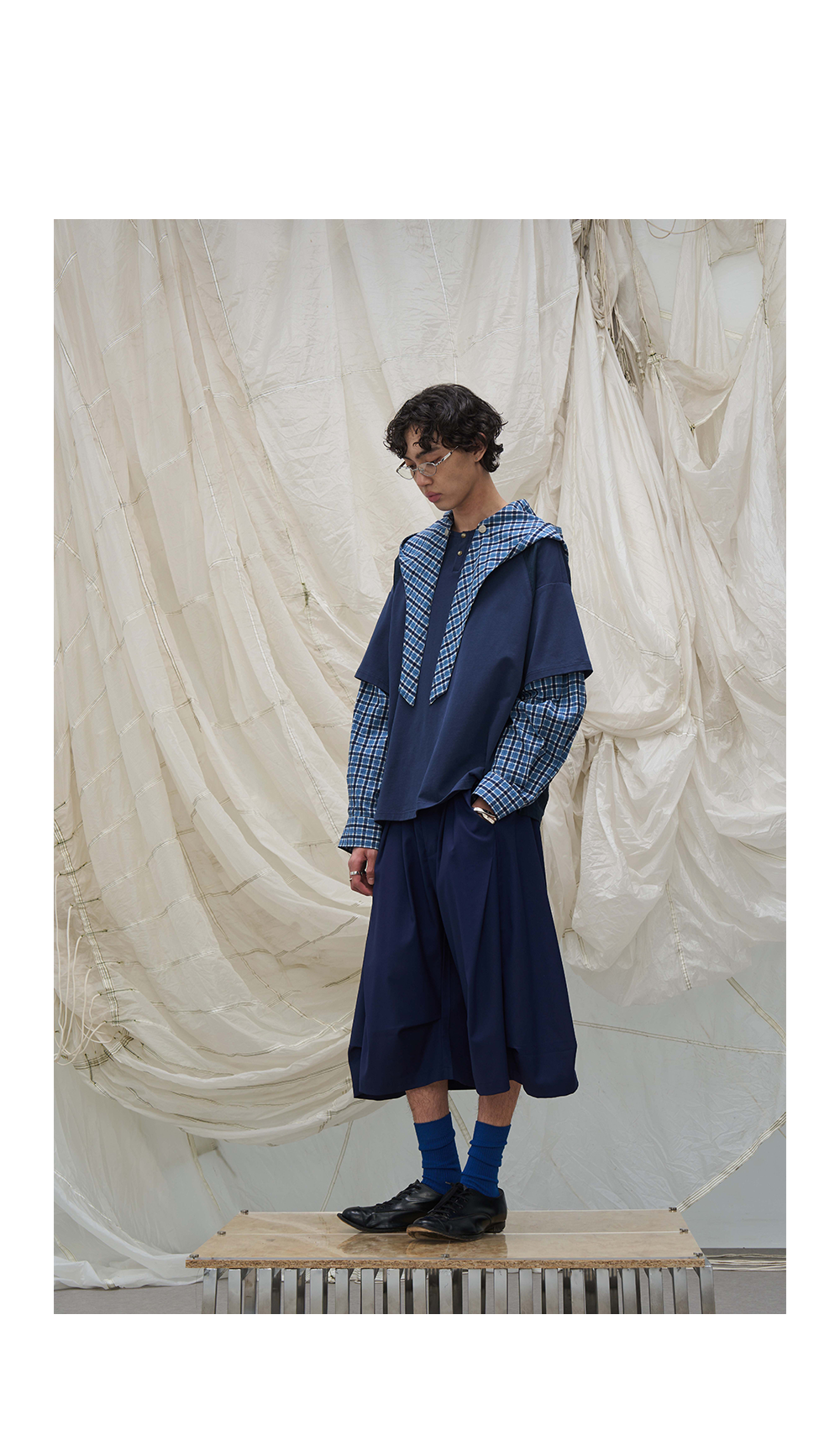 Draped cropped pants