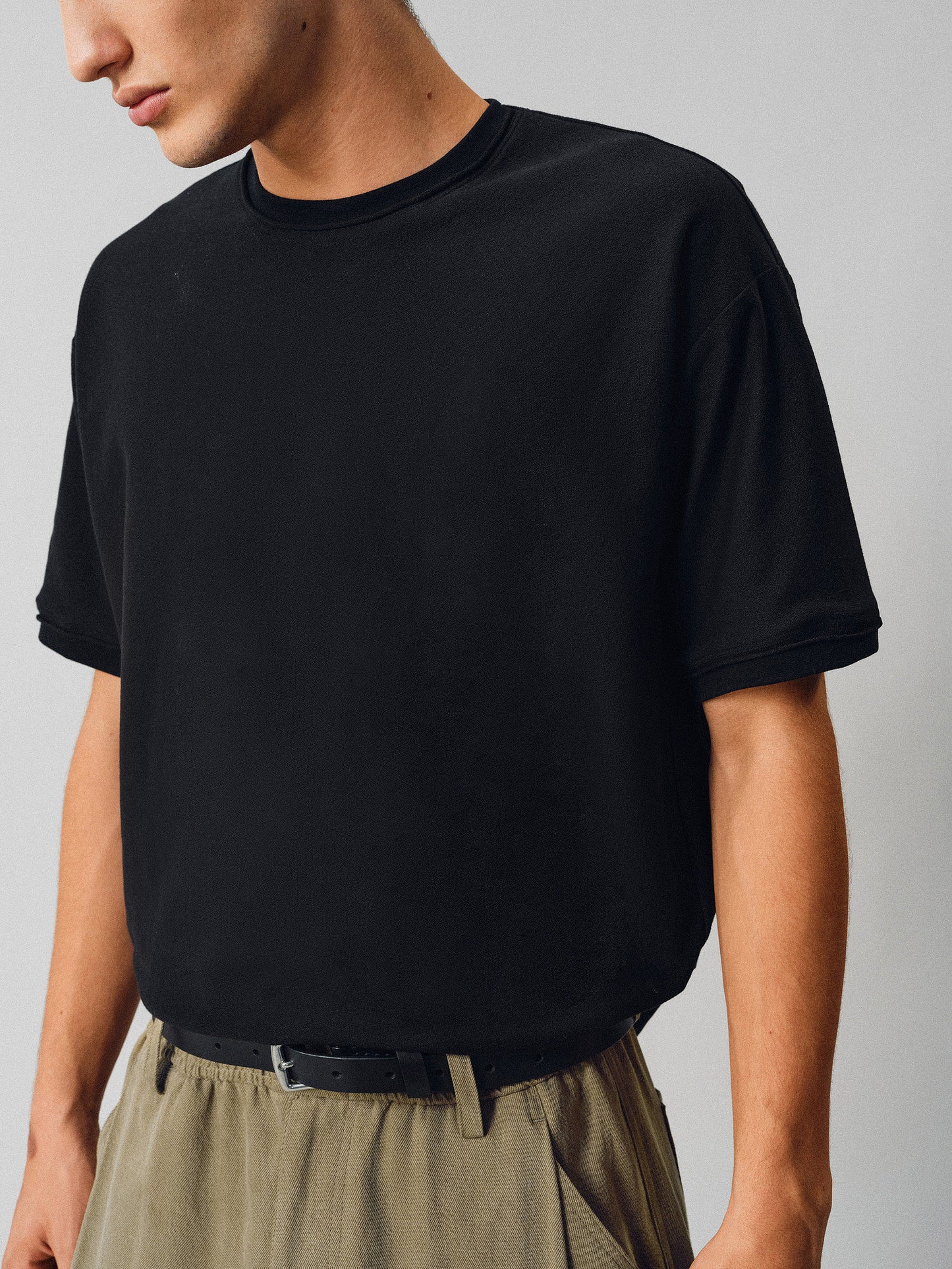 Basic Round-Neck Cotton T-Shirt