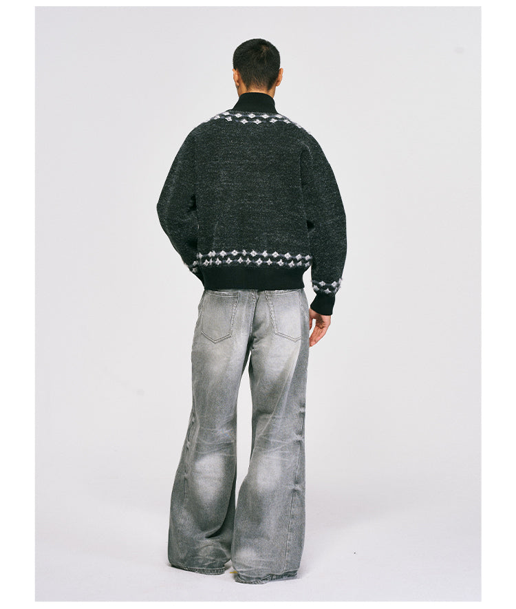 Stand Collar Design Cardigan